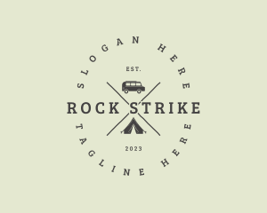 Retro Camping Van logo design