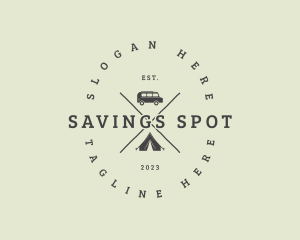 Retro Camping Van logo design