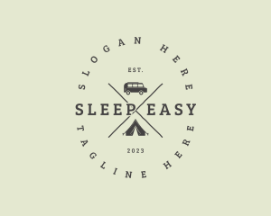 Retro Camping Van logo design