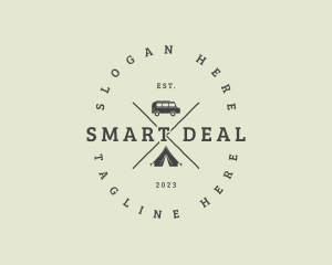 Retro Camping Van logo design