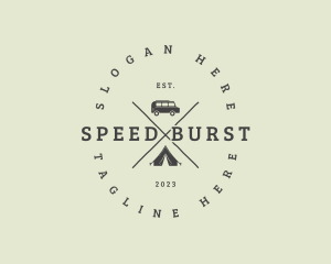 Retro Camping Van logo design