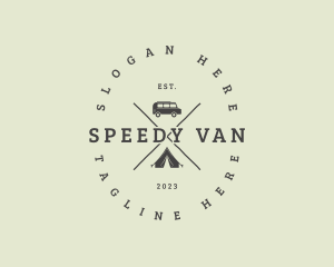 Van - Retro Camping Van logo design