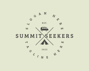 Retro Camping Van logo design