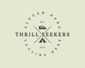 Retro Camping Van logo design