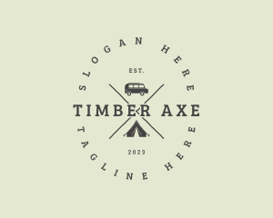 Retro Camping Van logo design