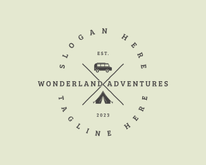 Retro Camping Van logo design