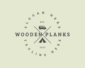 Retro Camping Van logo design