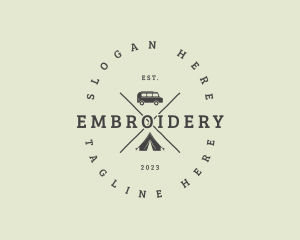 Retro Camping Van logo design