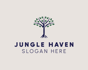 Nature Tree Leaf logo design