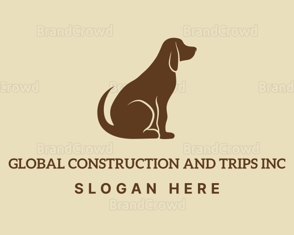 Brown Hound Dog Logo