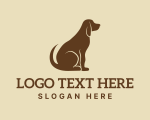 Dachsund - Brown Hound Dog logo design