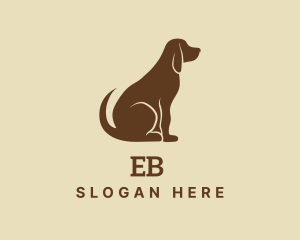 Brown Hound Dog Logo