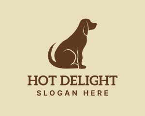 Brown Hound Dog logo design