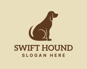 Brown Hound Dog logo design