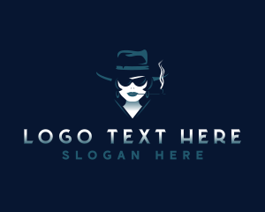 Hat - Woman Sunglasses Smoking logo design