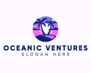 Ocean Beach Island logo design