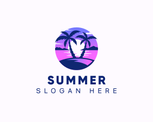 Ocean Beach Island logo design