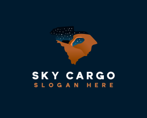 South Carolina Rock Night Sky logo design