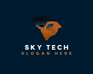 South Carolina Rock Night Sky logo design