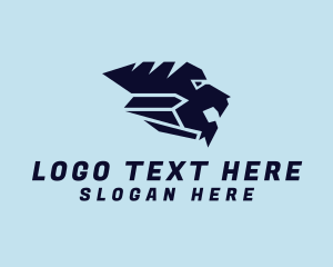 Tiger Head - Geometric Wild Lion logo design