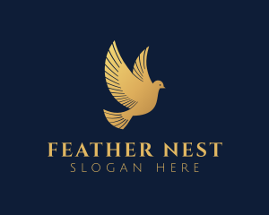 Bird - Golden Dove Bird logo design