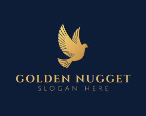 Golden Dove Bird logo design