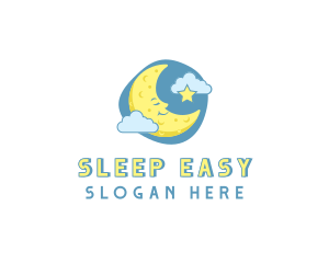 Sleeping Moon Star logo design