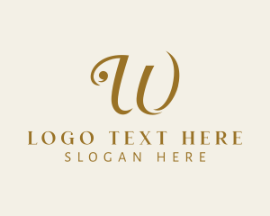 Stylish - Golden Startup Letter W logo design