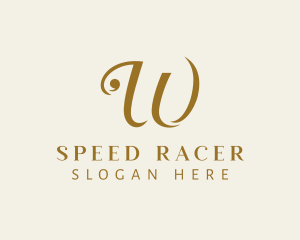 Modern - Golden Startup Letter W logo design