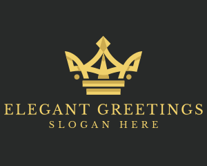 Elegant Gold Crown  logo design