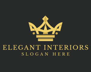 Elegant Gold Crown  logo design