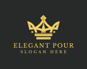 Elegant Gold Crown  logo design