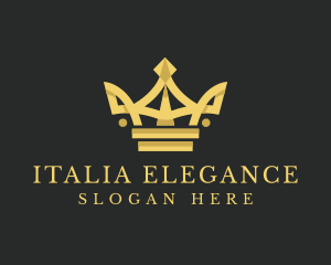 Elegant Gold Crown  logo design