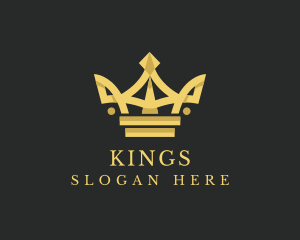 Elegant Gold Crown  logo design