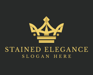 Elegant Gold Crown  logo design