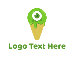 Ice Cream - Eyeball Cone Monster logo design