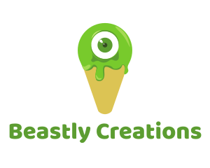 Eyeball Cone Monster logo design