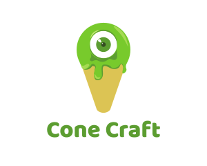 Cone - Eyeball Cone Monster logo design