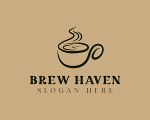 Cafe Coffee Cup logo design