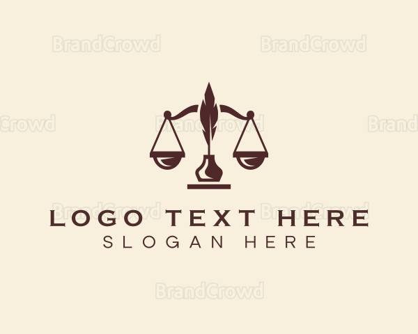 Quill Ink Scale Law Firm Logo