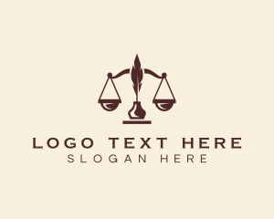 Paralegal - Quill Ink Scale Law Firm logo design