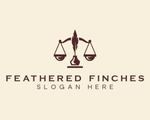 Quill Ink Scale Law Firm logo design