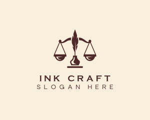 Quill Ink Scale Law Firm logo design