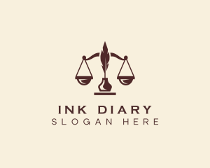 Quill Ink Scale Law Firm logo design