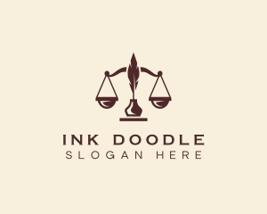 Quill Ink Scale Law Firm logo design