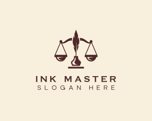 Quill Ink Scale Law Firm logo design