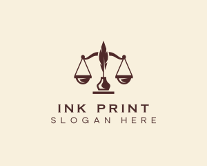 Quill Ink Scale Law Firm logo design