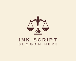 Quill Ink Scale Law Firm logo design