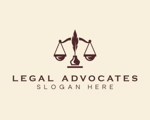 Quill Ink Scale Law Firm logo design