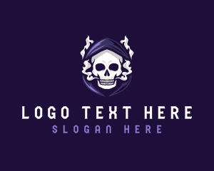 Cigar - Smoke Skull Vaping logo design